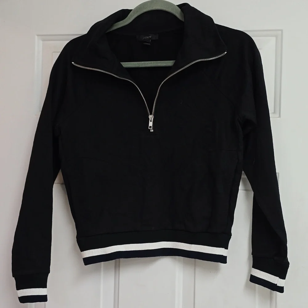 J.Crew Black Pants with White Stripe And Sweater